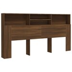 vidaXL Armoire de tête de lit Chêne marron 200x19x103 5 cm