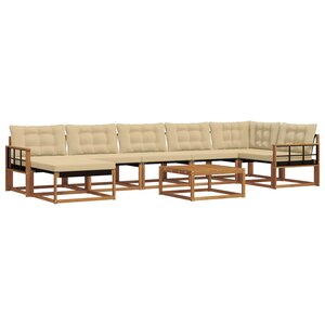 vidaXL Ensemble de canapés d'extérieur 22 Pièces Naturel et Beige