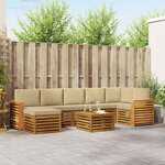 vidaXL Ensemble de canapés d'extérieur 8 Pièces Naturel et Beige