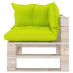 Vidaxl canapé palette à 3 places de jardin avec coussins bois de pin