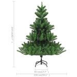 vidaXL Sapin de Noël artificiel Nordmann pré-éclairé vert 210 cm