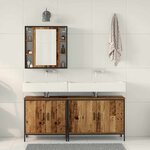 vidaXL Ensemble de mobilier de salle de bain avec étagère 3 Pièces Marron