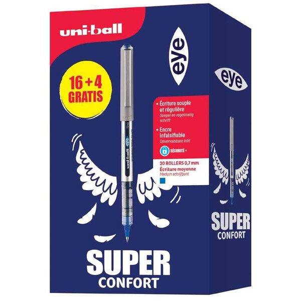 Stylo roller eye fine UB-157  VALUE PACK  bleu UNI-BALL