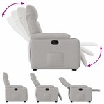 vidaXL Fauteuil inclinable gris nuage tissu