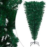 vidaXL Arbre de Noël artificiel renversé pré-éclairé et boules 240 cm