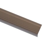 vidaXL Nez de marche Forme en L 5 pcs Aluminium 90 cm Marron
