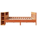 vidaXL Lit bibliothèque sans matelas cire marron 180x200 cm pin massif