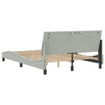 vidaXL Cadre de lit avec LED sans matelas gris clair 140x200cm velours