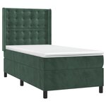 vidaXL Sommier à lattes de lit avec matelas Vert foncé 90x200 cm