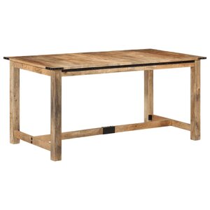 vidaXL Table à manger 160x80x75 cm bois de manguier massif