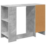 vidaXL Bureau Gris béton Bois d'ingénierie 100 x 40 x 75 cm