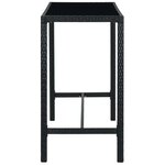 vidaXL Ensemble de bar de jardin 5 Pièces et coussins Résine tressée Noir
