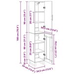vidaXL Haut Armoire Chêne artisanal 34 5 x 34 x 180 cm