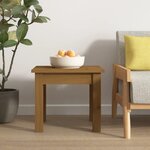 vidaXL Table basse Marron miel 35x35x30 cm Bois massif de pin