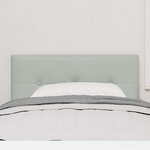 vidaXL Tête de lit avec des lumières à LED Gris clair 90 cm Velours