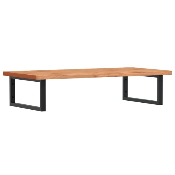 vidaXL Étagère de vasque murale acier et bois massif de hêtre