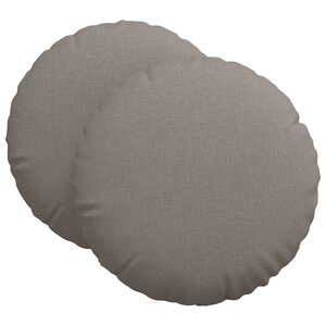 vidaXL Coussins de siège 2 Pièces Taupe Ø60 x 21 cm tissu