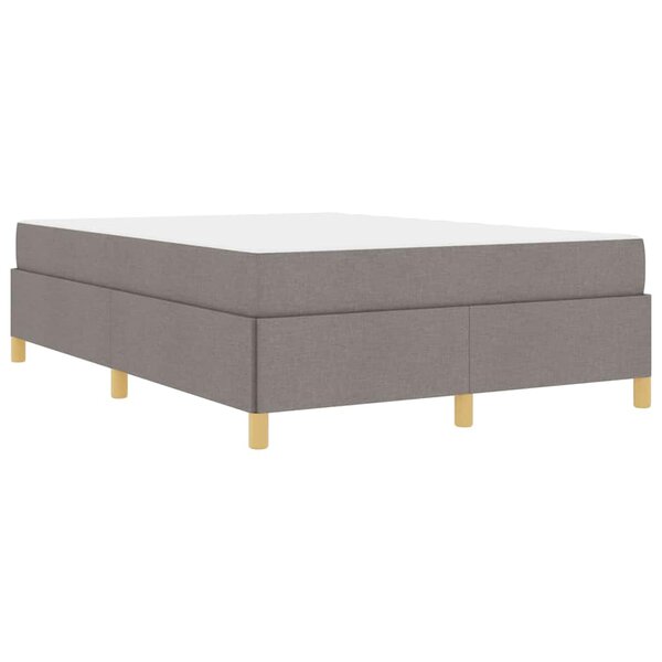 vidaXL Cadre de lit avec matelas Taupe 140 x 190 cm tissu