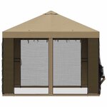 vidaXL Abri de jardin avec parois 3 x 3 m Beige Polyester et Acier