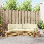 vidaXL Ensemble de canapés d'extérieur Blanc 213 5 x 154 5 x 73 cm