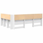 vidaXL Tête de lit de rangement Blanc 140 cm Bois d'ingénierie