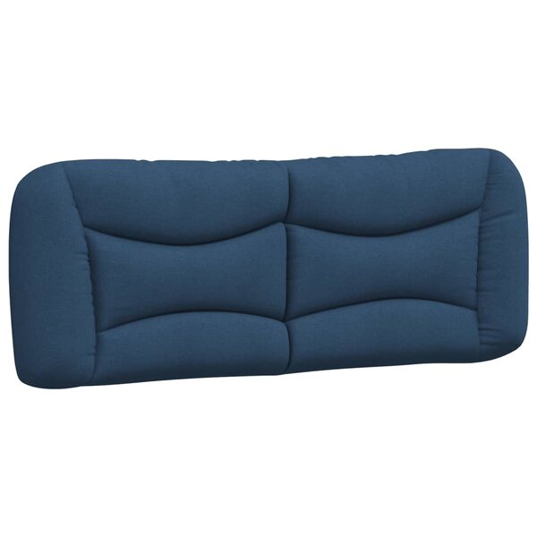 vidaXL Coussin de tête de lit Hvar bleu 120 cm tissu