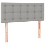 vidaXL Sommier à lattes de lit matelas LED Gris clair 100x200 cm Tissu