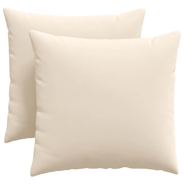vidaXL Coussins de canapé 2 Pièces Beige 45 x 45 cm tissu
