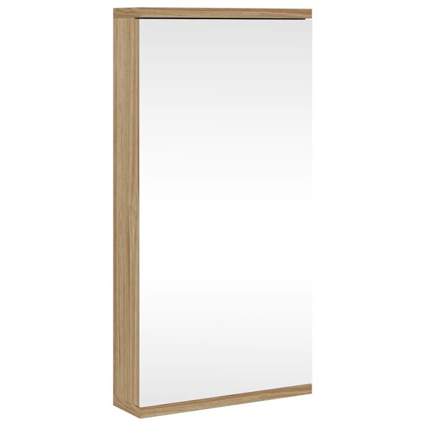 vidaXL Armoire de bain à miroir d'angle chêne 30x24x60 cm