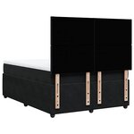 vidaXL Sommier à lattes de lit et matelas Noir 160x200 cm Velours