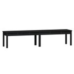 vidaXL Banc de jardin à 2 places noir 203 5x44x45cm bois massif de pin