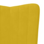 vidaXL Chaise de relaxation avec repose-pied Jaune moutarde Velours