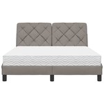 vidaXL Lit avec matelas taupe 120x200 cm tissu