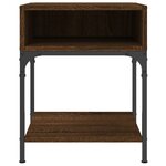 vidaXL Tables de chevet 2 Pièces chêne marron 40x41x50 cm bois ingénierie