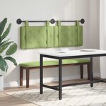 vidaXL Tête de lit suspendue Vert clair Velours
