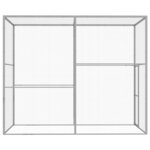 vidaXL Cage pour chat 3x1,5x2,5 m Acier galvanisé