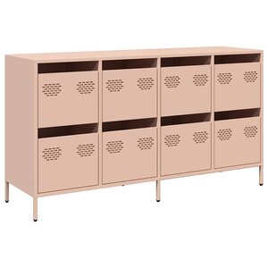 vidaXL Buffet rose 135x39x73 5 cm acier laminé à froid
