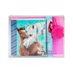 Petit Carnet A Spirales + Mini Stylo Bille - Cheval Blanc Poulain