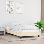 vidaXL Cadre de lit Crème 80 x 200 cm Tissu
