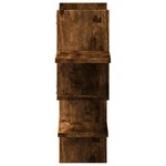 vidaXL Étagère murale chêne fumé 124 5x18x60 5 cm bois d'ingénierie