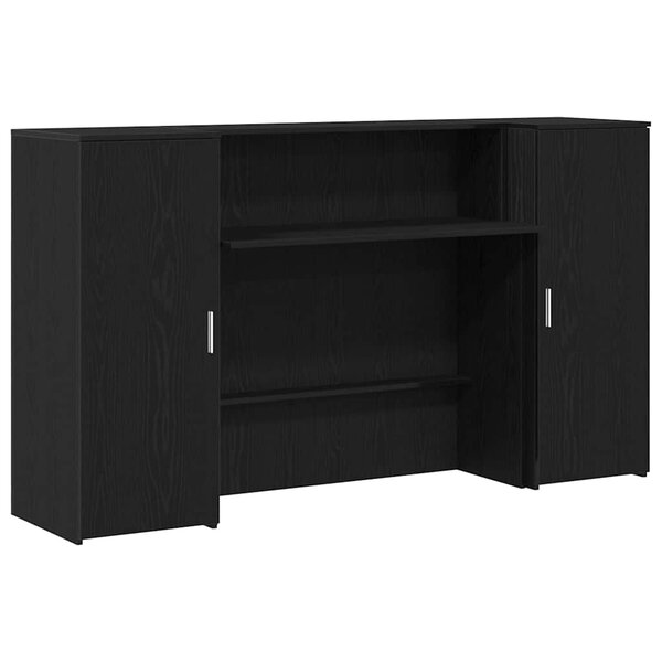 vidaXL Bureau de réception Chêne noir 180 x 50 x 103 5 cm Bois d'ingénierie