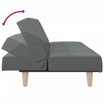vidaXL Canapé-lit gris foncé tissu