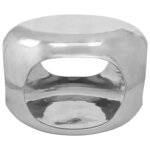 vidaXL Table basse aluminium 50x50x30 cm argenté