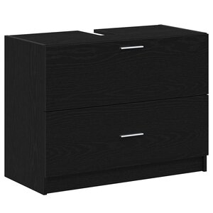 vidaXL Cabinet de salle de bain avec tiroir Chêne noir 78 x 37 x 59 cm
