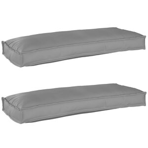 vidaXL Set de coussins de palette 2 Pièces Gris 100 x 40 x 8 cm