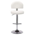 vidaXL Tabourets de bar lot de 2 blanc similicuir