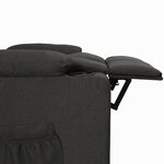 vidaXL Fauteuil inclinable Noir Tissu