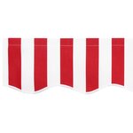 vidaXL Toile de rechange pour store banne Rouge et blanc 400 x 200 cm