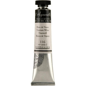 Aquarelle extra-fine Sennelier L'Aquarelle – Blanc de titane n°116 – tube 21 ml