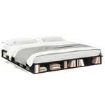 vidaXL Cadre de lit sans matelas noir 200x200 cm